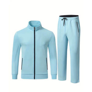 Logotipo personalizado Trajes para hombre Slim Fit Venta al por mayor en blanco Sweatsuit Jogging Trajes Ropa deportiva Correr Gimnasio Poliéster Chándales Conjuntos para hombres - Product Image 2