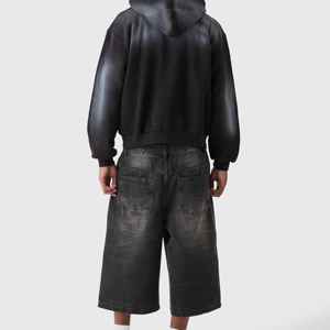 กางเกงยีนส์ขาสั้นทรงหลวมสไตล์วินเทจคุณภาพสูงสำหรับผู้ชาย รุ่นปี 2026 - Product Image 2