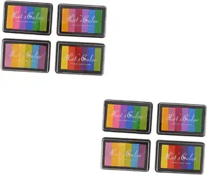 Đầy màu sắc phim hoạt hình mực Pad/mực tem Pad/inkpad Set cho Diy vui làm việc và scrapbooking