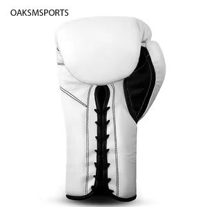 Alta calidad 2025 último logotipo personalizado colores ligeros guantes de boxeo de encaje suave OEM guantes de lucha de alta calidad de cuero - Product Image 6