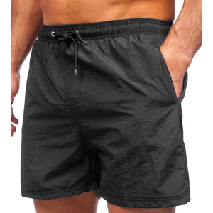 Gran oferta, pantalones cortos de playa elásticos para nadar de secado rápido personalizados, pantalones cortos de malla de cintura alta con cierre de cordón impreso para hombres, estilo, servicio OEM - Product Image 1