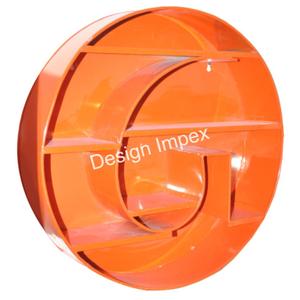 Estante naranja y montaje en pared Almirah único para uso de almacenamiento de oficina Venta caliente forma de gabinete de forma redonda en buenas ofertas - Product Image 1