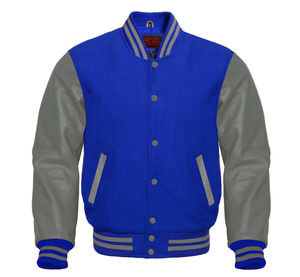 Vestes Letterman vierges en gros pour hommes Vestes de baseball en cuir de laine sur mesure - Product Image 2