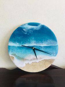 PERSONAL Epoxy Resin <b>Wall</b> <b>Clock</b> Epoxy Resin Living Room best qulatiye Furniture Home <b>Decor</b> <b>Wall</b> <b>Clock</b> Customized best - Product Image 2