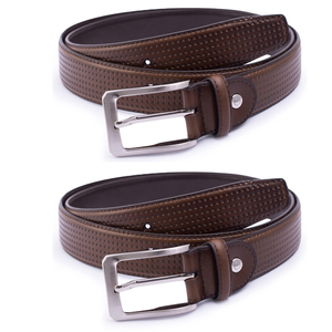 เข็มขัดหนังแท้สำหรับผู้ชายเข็มขัดหนังวินเทจ - Product Image 3