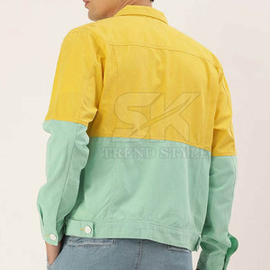 Chaqueta de Invierno Informal de Mezclilla Lisa Multicolor, Cómoda de Usar, Chaqueta de Invierno de Mezclilla Lisa Multicolor - Product Image 2