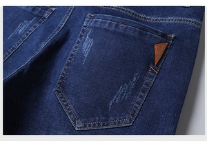 Pantalones vaqueros rectos ajustados para hombre, pantalones de mezclilla informales duraderos, ropa cómoda de uso diario, pantalones lavados a la moda, primavera ODM - Product Image 2