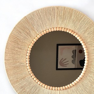 European Vintage <b>Hanging</b> <b>Mirror</b> Resin Oval Small <b>Wall</b> <b>Mirror</b> for Bedroom Living-Room Dresser Decor with Sculpture Pattern Model - Product Image 6