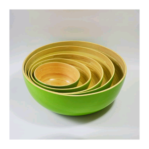 Cuenco de bambú hecho a mano duradero con aspecto de madera natural para cenar, servir y uso doméstico ecológico-Cuenco de bambú de Vietnam - Product Image 5