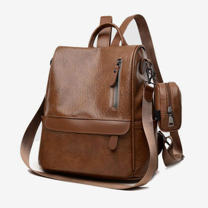 2025 Newest Casual Large Capacity College Style Travel <b>Bag</b> Genuine Leather Student Fashionable Backpack <b>Laptop</b> Leather Backpacks - Product Image 6