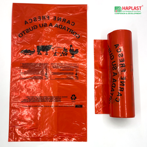 Venta al por mayor personalizado impreso rojo bolsa de embalaje de alimentos pan pastel galletas bolsa de embalaje LDPE bolsas de plástico polivinílico en rollo - Product Image 2