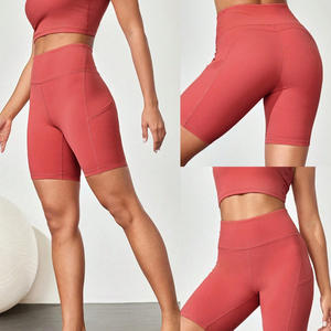 Shorts de Yoga de Cintura Alta para Mujer, Shorts Deportivos Personalizados para Correr, Gimnasio, Entrenamiento, Compresión, Transpirables - Product Image 1