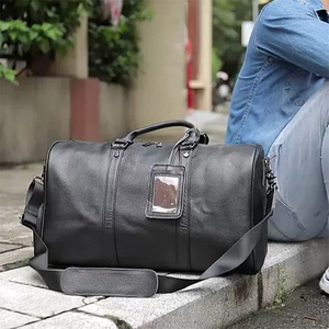 2023 New Arrival Genuine Leather Men Casual Waterproof Large Capacity Luggage Travel <b>Bag</b> For Men - Product Image 2