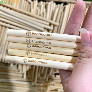 Pajitas de bambú ecológicas y compostables con logotipo de pajitas de bambú para beber con láser grabado y embalaje personalizado para regalo,... - Product Image 5