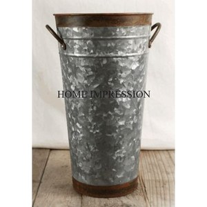 Maceta de metal con alto metal galvanizado, hecha a mano, diseño lujoso, maceta de tamaño personalizado al precio más bajo - Product Image 2