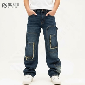 Jeans Baggy Taille Moyenne Délavé à la Pierre, Vente Directe Usine 2025, Personnalisable, en Denim Chinois pour Hommes, Qualité Supérieure, Vêtement d'Hiver Vierge - Product Image 2
