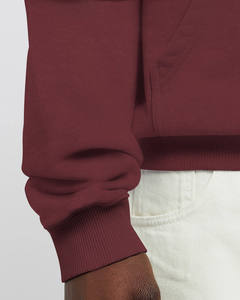 Sweat-shirt à capuche bordeaux pour homme, personnalisable avec logo, épais, à manches longues, avec poche kangourou, style décontracté streetwear, OEM ODM - Product Image 6