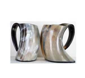 Tasse corne à boire Viking naturelle et article esthétique couleur naturelle noir et blanc et meilleure qualité à vendre - Product Image 6