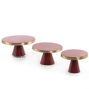 High Quality Set of 3 Metal Round Dates Stand Arabic Ramadan Eid Decoration Tabletop Chocolate Sweet and <b>Dessert</b> Stand - Product Image 6