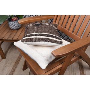 Oreiller patchwork Kilim en laine marron de luxe 12x12 pouces oreiller d'accent à motifs floraux vintage rustique soie tissée pour une utilisation au sol - Product Image 4