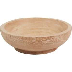 <b>Large</b> Polished Acacia Wood Rustic Farmhouse Salad Serving Bowl Christmas Holiday Decoration Handicrafts Eco-Friendly - Product Image 2