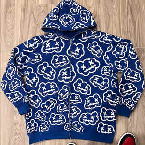 OEM Custom DTG Print All Full Zip Up Hoodie Hiver Surdimensionné 500GSM Heavy Weight French Terry Hoodie - Product Image 3