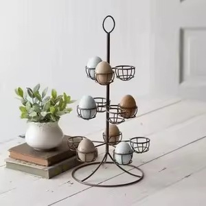 Estante para huevos de hierro, soporte para huevos con revestimiento suave y espiral compacta para ahorrar espacio - Product Image 2