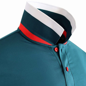 Polo de algodón y poliéster para hombre adulto, Jersey de manga larga de color vuelto, camisetas polo ajustadas - Product Image 4