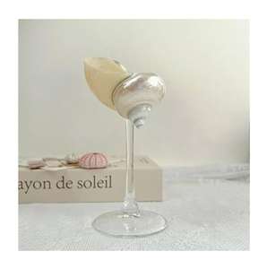 OCEAN STYLE HANDMADE SEASHELL DRINKING <b>GLASS</b> <b>GOBLET</b> WITH HIGH QUALITY FOR DECOR TABLE MADE IN VIETNAM - Product Image 4