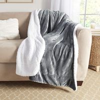 EffiPrint Couverture Sherpa Personnalisée Impression Monogrammée à la Demande pour Lit Canapé Dropshipping Chaud Confortable avec Broderie Photos