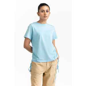 เสื้อยืดถักผู้หญิงสีฟ้า รุ่น 231-213-004 B - Product Image 1