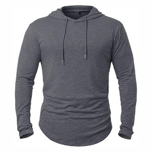 Hommes Hoodies Drop Shoulder Léger Épais Coton Polaire Sports Hoodies - Product Image 6