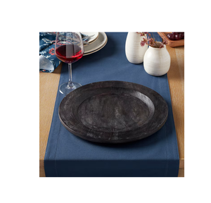 Platos de madera de mango hechos a mano PARA CENA, platos de postre de madera maciza, 2 piezas para uso en utensilios de cocina - Product Image 2