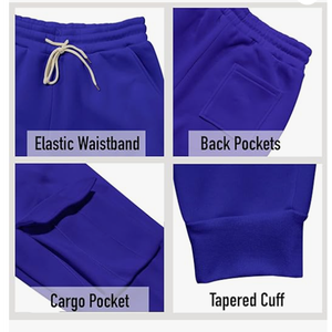 Pantalones de chándal de peso medio personalizados de alta calidad para hombre, pantalones casuales para correr, pantalones Cargo, botón decorativo, Logo, cintura, Parte delantera plana - Product Image 4