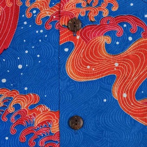 เสื้อเชิ้ตฮาวายทางการระบายอากาศมีกระดุมลำลองสำหรับผู้ชายเสื้อพิมพ์ลายดิจิทัลงาน OEM - Product Image 5