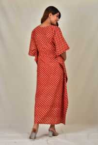 ชุดคลุมให้นมบุตรผ้าฝ้ายพิมพ์ลายบล็อกอินเดีย พร้อมซิปสำหรับให้นมลูก ชุดกิโมโนลายดอกไม้ใส่สบายสำหรับคุณแม่ตั้งครรภ์ในช่วงฤดูร้อน - Product Image 5