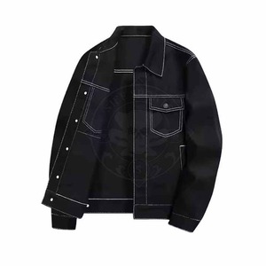 Jeans Wear Uso al aire libre Hombres Jeans Jacket con personalizado Profesional Fabricado Slim Fit Hombres Jeans Jacket - Product Image 1