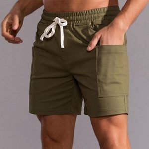 Novedad 2024: Pantalones Cortos Cargo Casuales para Hombre, de Algodón y Spandex, Ecológicos, Transpirables, con Cierre de Cremallera, Personalizables OEM - Product Image 1