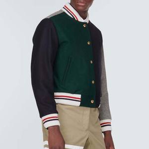 Gran oferta, recién llegado, chaqueta con letras para hombre, superventas, logotipo impreso personalizado, último diseño, chaquetas de béisbol para hombre, Color de contraste - Product Image 5