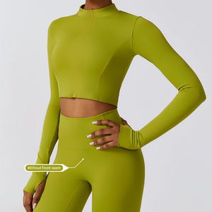 Ensemble de yoga 3 pièces pour femmes de qualité supérieure Leggings taille haute Soutien-gorge de sport Tissu extensible à séchage rapide Design avant pour la salle de sport et le fitness - Product Image 4