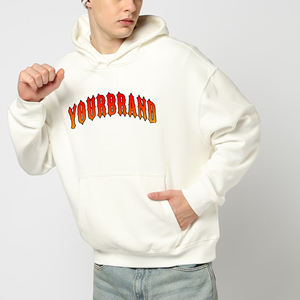 Pull-over personnalisé en éponge française pour hommes, sweat à capuche hiver lourd 100% coton biologique 450gsm imprimé numérique logo écologique - Product Image 1