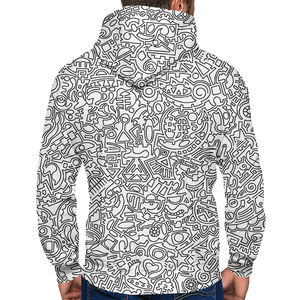 Sudadera con capucha con cremallera OEM 2025 con logotipo personalizado, sudadera Unisex de alta calidad, costura por sublimación para hombre para invierno - Product Image 4