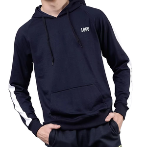 Sudadera con capucha de alta calidad Canguro Logotipo personalizado Hombres Sudaderas con capucha Sudaderas Básicas transpirables Ropa informal mezclada de algodón - Product Image 1