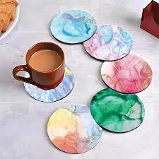 Ensemble de 4 sous-verres en bois imprimés, décoration de table, sous-verres à thé et à café, dernier produit 2026, à prix abordable - Product Image 3