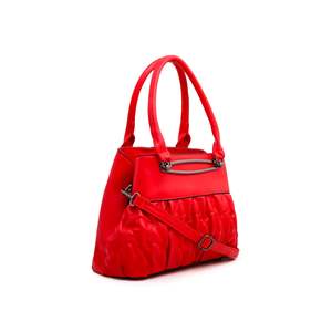Bolso de mano de noche formal rojo P35886 Bolso de fiesta con decoración de cristal y diamantes de imitación y detalle de cadena Monedero de boda - Product Image 2