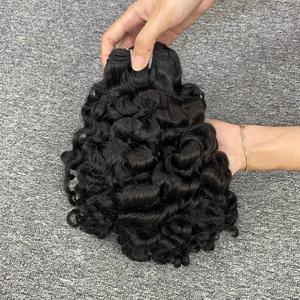 VQHAIR Top birmano estilo rizado doble dibujado vietnamita Remy extensiones de cabello máquina de tejer doble trama precio competitivo - Product Image 1