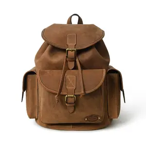 Мужской рюкзак из натуральной кожи, походный рюкзак, винтажный кожаный рюкзак для кемпинга и походов, легкий вес