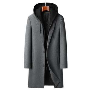 Nouveau manteau long en laine à la mode pour hommes saison automne et hiver manteau en laine pour hommes à la personnalisation en gros hiver de haute qualité - Product Image 5