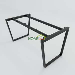 HBTC006 โต๊ะประกอบสำเร็จรูปทรงสี่เหลี่ยมคางหมูรุ่นร่วมสมัย ขนาด 140x80 ซม. สำหรับใช้ในสำนักงานและห้องนอน โต๊ะเขียนหนังสือและประชุมอเนกประสงค์ - Product Image 3