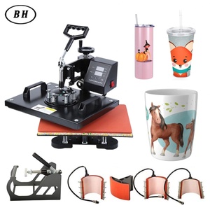 Presse à chaud Bheng 8 en 1, 29x38cm, automatique, électrique, pour impression sur t-shirts, mugs, bouteilles, stylos - Product Image 5